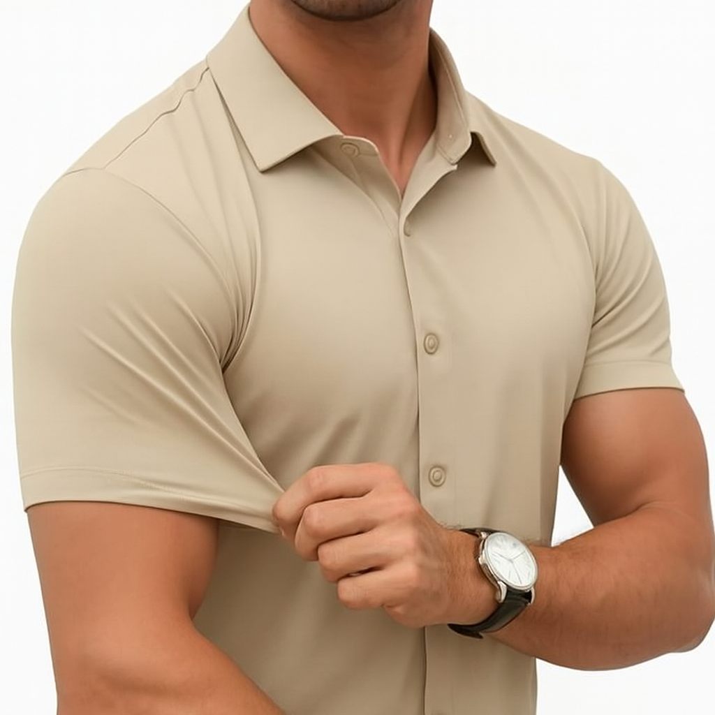Luxory® - Camisa  antiarrugas manga corta